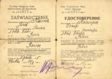 Zaświadczenie zezwalające na pobyt i swobodne poruszanie się w obrębie Rawicza dla Józefa Misiorka, 14 sierpnia 1945 r.