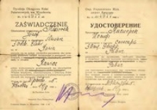 Zaświadczenie zezwalające na pobyt i swobodne poruszanie się w obrębie Rawicza dla J&oacute;zefa Misiorka, 14 sierpnia 1945 r.