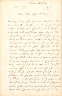 List do mieszkańca Obornik Śląskich zamieszkałego w budynku dawnego sanatorium im. Dzierżyńskiego przy ul. Trzebnickiej, 2.01.1870 r.