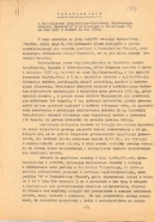 Sprawozdanie z działalności gospodarczo-finansowej Państwowego Zespołu Sanatoriów Przeciwgruźliczych w Obornikach Śląskich za 1957 r. i budżet za 1958 r.