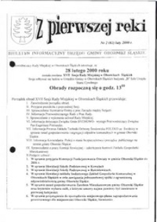 Z Pierwszej Ręki : biuletyn informacyjny Urzędu Gminy Oborniki Śląskie, 2000, nr 2 (82)