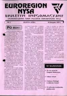 Euroregion Nysa : biuletyn informacyjny Stowarzyszenia Gmin Polskich Euroregionu Nysa, 1993, nr 3