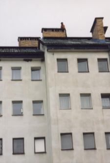 Osiedle Spółdzielni Mieszkaniowej Lokatorsko-Własnościowej w Trzebnicy przy ul. M. Skłodowskiej-Curie w Obornikach Śląskich, 1997 r. (fot. 19) [Dokument ikonograficzny]