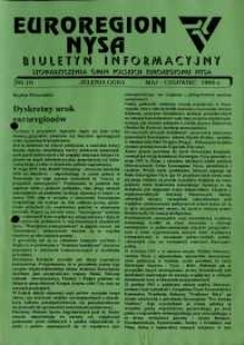 Euroregion Nysa : biuletyn informacyjny Stowarzyszenia Gmin Polskich Euroregionu Nysa, 1995, nr 19