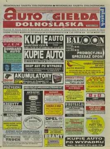 Auto Giełda Dolnośląska : regionalna gazeta ogłoszeniowa, 2000, nr 84 (712) [20.10]
