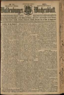 Waldenburger Wochenblatt, Jg. 57, 1911, nr 11