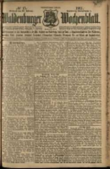 Waldenburger Wochenblatt, Jg. 57, 1911, nr 15