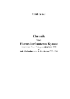 Chronik von Hermsdorf unterm Kynast : von Johann Franz Ferianj aus dem Jahre 1750 im kath. Kirchenbuch von St. Martin von 1732 -1766 [Dokument elektroniczny]