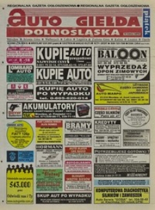 Auto Giełda Dolnośląska : regionalna gazeta ogłoszeniowa, 2001, nr 3 (734) [12.01]