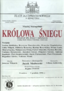 Królowa Śniegu - afisz premierowy [Dokument życia społecznego]
