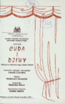 Cuda i dziwy : musical na podstawie wierszy Juliana Tuwima - program [Dokument życia społecznego]