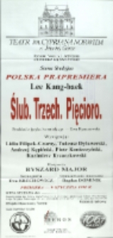 Ślub. Trzech. Pięcioro - afisz premierowy [Dokument życia społecznego]