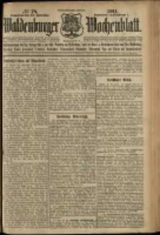 Waldenburger Wochenblatt, Jg. 57, 1911, nr 78