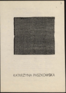 Katarzyna Paszkowska - folder [Dokumenty życia społecznego]