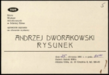 Andrzej Dworakowski. Rysunek - zaproszenie [Dokumenty życia społecznego]