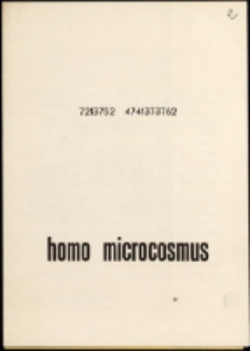 Zbigniew Tomaszczuk. Homo microcosmus - folder [Dokumenty życia społecznego]