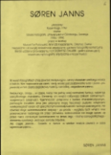 Søren Janns - ulotka [Dokumenty życia społecznego]