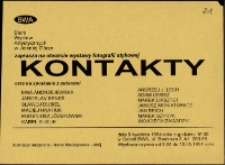 KONTAKTY - Fotografia stykowa - zaproszenie [Dokumenty życia społecznego]