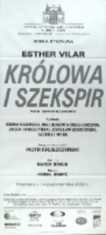 Królowa i Szekspir - afisz premierowy [Dokument życia społecznego]