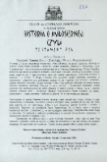 Historia o miłosiernej, czyli Testament psa - ulotka [Dokument życia społecznego]