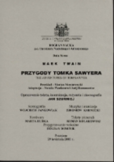 Przygody Tomka Sawyera - program [Dokument życia społecznego]