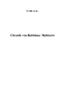 Chronik von Rabishau / Rębiszów [Dokument elektroniczny]