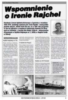 Wspomnienie o Irenie Rajchel, cz. 1