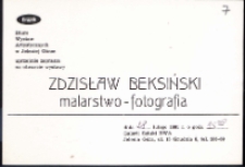 Zdzisław Beksiński. Malarstwo. Fotografia - zaproszenie [Dokumenty życia społecznego]