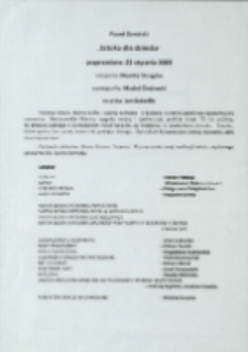 Sztuka dla dziecka - ulotka [Dokument życia społecznego]