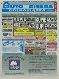 Auto Giełda Dolnośląska : regionalna gazeta ogłoszeniowa, 2001, nr 78 (807) [2.10]
