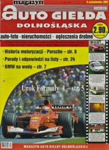 Auto Giełda Dolnośląska : magazyn, 2001, nr 80 (809) [8.10]