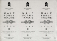 Małe formy tkackie - zaproszenie [Dokument życia społecznego]