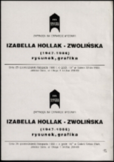Izabella Hollak-Zwolińska (1947-1986). Rysunek, grafika - zaproszenie [Dokumeny życia społecznego]