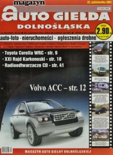 Auto Giełda Dolnośląska : magazyn, 2001, nr 85 (813) [22.10]