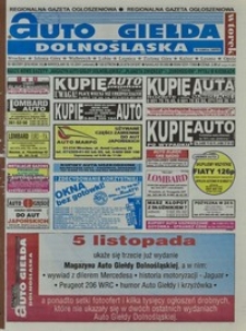 Auto Giełda Dolnośląska : regionalna gazeta ogłoszeniowa, 2001, nr 88 (816) [30.10]