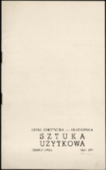 Lidia Śniatycka-Olszewska. Sztuka użytkowa - katalog [Dokument życia społecznego]