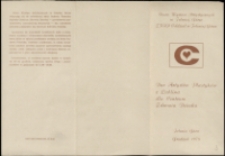 Dar artystów plastyków z Lublina dla Centrum Zdrowia Dziecka - zaproszenie [Dokument życia społecznego]