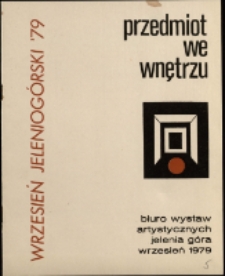 Przedmiot we wnętrzu - katalog [Dokument życia społecznego]