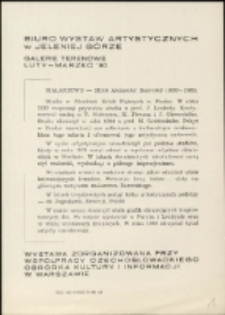 Malarstwo Miloš Alexander Bazovský (1899-1968) - ulotka [Dokument życia społecznego]