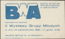 2 Wystawa Grupy Młodych - zaproszenie [Dokument życia społecznego]
