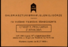 Malarstwo Stowarzyszenia &bdquo;Otwarta Pracownia&rdquo; z Krakowa - zaproszenie [Dokument życia społecznego]