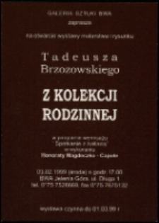 Tadeusz Brzozowski. Z kolekcji rodzinnej - zaproszenie [Dokumeny życia społecznego]