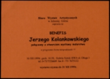Benefis Jerzego Kolankowskiego - zaproszenie [Dokument życia społecznego]