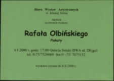 Rafał Olbiński. Plakaty - zaproszenie [Dokument życia społecznego]