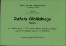 Rafał Olbiński. Plakaty - zaproszenie [Dokumeny życia społecznego]