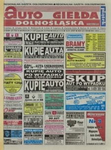 Auto Giełda Dolnośląska : regionalna gazeta ogłoszeniowa, 2001, nr 89 (817) [2.11]