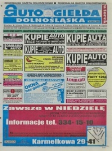 Auto Giełda Dolnośląska : regionalna gazeta ogłoszeniowa, 2001, nr 93 (821) [13.11]