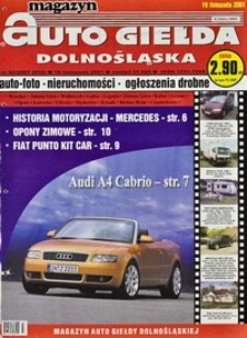 Auto Giełda Dolnośląska : magazyn, 2001, nr 95 (823) [19.11]