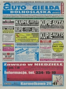 Auto Giełda Dolnośląska : regionalna gazeta ogłoszeniowa, 2001, nr 98 (826) [27.11]