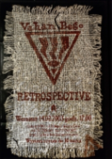 Vahan Bego. Retrospectiv - plakat [Dokument życia społecznego]